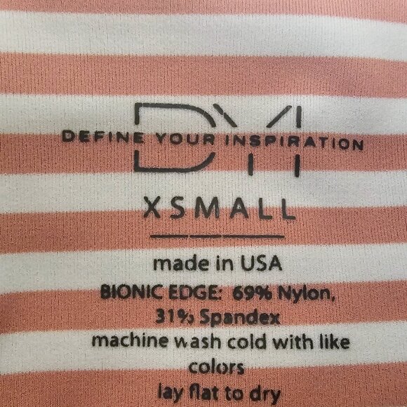 DYI BIONIC EDGE LEGGINGS ROSE/WHITE STRIPE SX XS 26" INSEAM - Picture 4 of 5